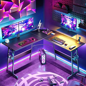lot 7456 image: Bestier LED Gaming Desk MSRP $139.99