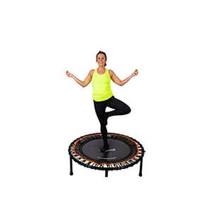 lot 7460 image: FIT BOUNCE PRO USA Bungee Rebounder Ready Assembled Half Folding Silent Beautifully Designed Professional Indoor Mini Trampoline for Adults Kids DVD Workouts Storage Bag Bounce Counter