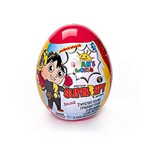 lot 7492 image: Ryan��s World Super Spy Ryan��s Mega Micro Egg, Full Of Secret Surprises, Includes 1 Packrat Figure, 2 spy Figures, 3 Spy Baby Figures, A Secret Spinner, 6 Codebreaker Cards, Kids Toy Amazon Exclusive (B08BGBK8LC)