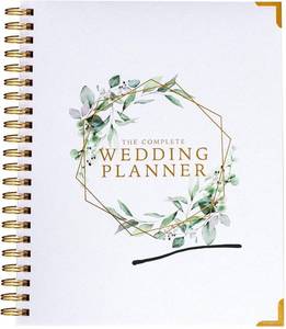 lot 7501 image: Wedding Planner & Organizer - Floral Gold Edition - Diary Engagement Gift Book & Bride To Be Countdown Calendar