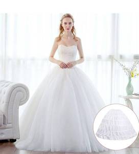 lot 7520 image: Hoop Skirt Full A-line Bridal Dress Gown Slip Petticoat for Wedding Dress Crinoline Underskirt Ball Gown