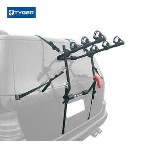 lot 7539 image: Tyger Auto TG-RK3B203S Deluxe 3-Bike Trunk Mount Bicycle Rack