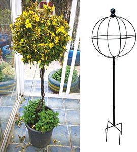 lot 7548 image: eLeGreen 2 Pack Metal Garden Obelisk Trellis Spherical Flower Stand