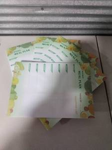 lot 7580 image: Weekly Meal Planners 5 Pack 60 Sheets Each