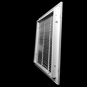 lot 5636 image: 24W x 24H Duct Opening Measurements Steel Return Air Filter Grille (AGC Series) Removable Door, for 1-inch Filters, Vent Cover Grill, White, Outer Dimensions 26 58W X 26 58H for 24x24 Opening