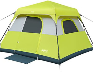 lot 5640 image: Camping Tent Setup in 60 Seconds with Rainfly, Portable Waterproof & Windproof Tent 10x9x66 with Carry Bag for Family Camping, Upgraded Ventilation