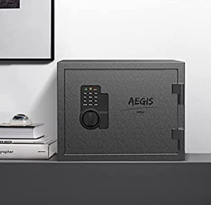 lot 5648 image: AEGIS 1.2 Cub Fireproof Safe Box, Fire Safes with Digital Keypad Double Keys Shelves Home Security Safe for Hotel Office Dorm Money Cash Jewelry Gun Use Storage