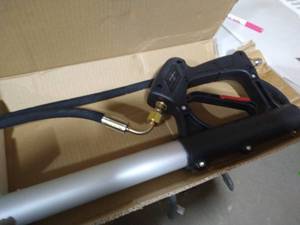 lot 5649 image: janz 24 FT Telescoping Pressure Washer Wand with Pressure Washer Extension Wand,Gutter Cleaner Attachment, 5 Spray Nozzle Tips, 2 Hose Inlet Adapters