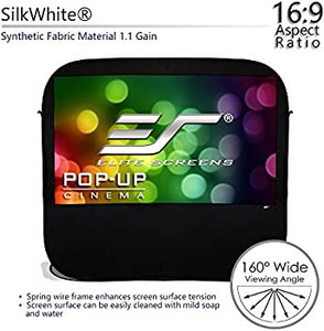 lot 5655 image: ite Screens Pop-up Cinema 84-inch 169 Portable Outdoor Fast Folding Projector Screen Self Standing Ultra-Light Weight Movie Quick Collapsible Carrying Bag, US Based Company 2-Year Warranty -POP84H