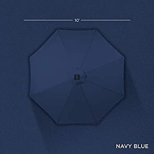 lot 5667 image: Choice Products 10ft Solar Powered Aluminum Polyester LED Lighted Patio Umbrella wTilt Adjustment and UV-Resistant