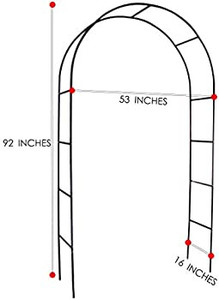 lot 5668 image: GO Steel Garden Arch, 78 High x 45 Wide, Garden Arbor for Various Climbing Plant, Outdoor Garden Lawn Backyard