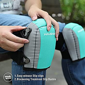 lot 5691 image: HAUSHOF Flooring & Roofing Work Knee Pads, Professional Kneepads with Foam Padding, Heavy Duty Double Straps and Adjustable Easy-Fix Clips, Comfortable Kneeling Cushion for Construction Work, Home Cleaning, Gardening