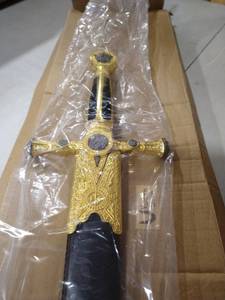 lot 5698 image: Armory Replicas King Arthur Excalibur Medieval Sword with Wall Display Plaque, S