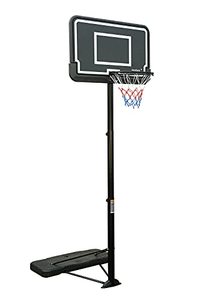 lot 10677 image: HaoKang Height-Adjustable Portable Basketball Hoop 44 Backboard wWheels for Outdoor