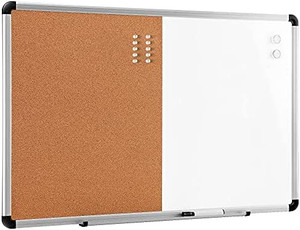 lot 10697 image: Combo Magnetic Whiteboard Dry Erase BoardCork Board 36 x 24