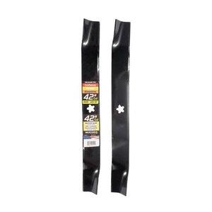 lot 10715 image: 2 Blade Mulching Set For Many 42 In. Cut Craftsman Husqvarna Poulan Mowers Replaces OEM # s 134149 594892701