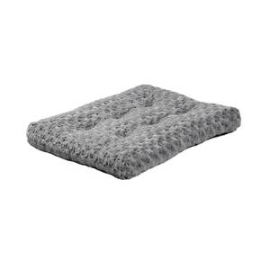 lot 10718 image: MidWest Quiet Time Dog Bed & Crate Mat Deluxe Ombre Swirl 24 Gray