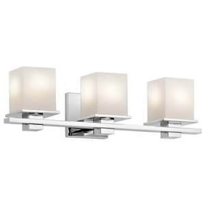 lot 20283 image: Kichler 45151CH Tully 3-Light Bath Wall Mount in Chrome