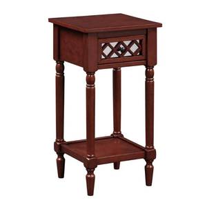 lot 20294 image: French Country Khloe Deluxe 1 Drawer Accent Table with Shelf