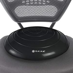 lot 20296 image: Gaiam Balance Disc Wobble Cushion Stability Core Trainer For Home Or Office Desk Chair and Kids Alternative Classroom Sensory Wiggle Seat - Black