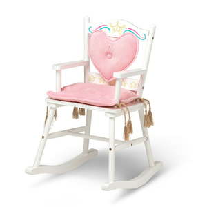 lot 20304 image: Wildkin Kids Princess Wooden Rocking Chair for Girls White