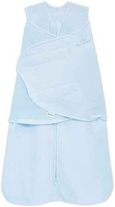 lot 20307 image: HALO Micro-Fleece Sleepsack Swaddle, 3-Way Adjustable Wearable Blanket, TOG 3.0, Baby Blue, Newborn, 0-3 Months