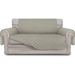 lot 30586 image: Easy-Going Sofa Slipcover Reversible Loveseat Cover Water Resistant Couch Cover Furniture Protector with Elastic Straps for Pets Kids Children Dog Cat (Loveseat, BeigeBeige)