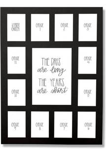 lot 30621 image: RRD School Years Photo Mat (12� x 16�) - Photo Collage Picture Frames Mat for School Pictures � School Picture Frame K-12 Mat - No Frame Black Photo Mat from Kindergarten to Graduation (13 Photos)