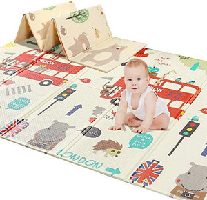 lot 40127 image: Baby Play Mat Floor Mat Foam Playmat, Non-Toxic Foldable Waterproof Crawling Mat for Toddlers and Infants