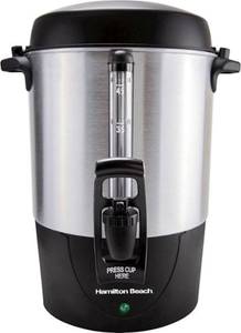 lot 40131 image: Hamilton Beach - Single-Spout 45-Cup Coffee Urn - Silver