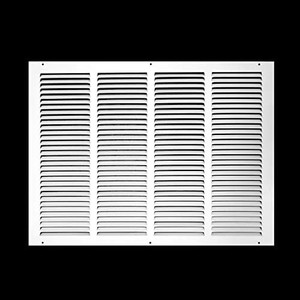 lot 40136 image: 22W x 16H Duct Opening Measurements Steel Return Air Grille  Vent Cover Grill for Sidewall and Ceiling, White 