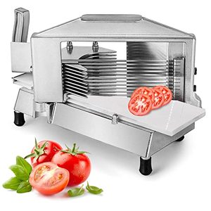 lot 40152 image: Happybuy Commercial Tomato Slicer 316 inch Heavy Duty Tomato Slicer Tomato Cutter with Built-in Cutting Board for Restaurant or Home Use (316 inch)