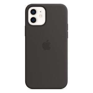 lot 40153 image: Apple - iPhone 12 mini Silicone Case with MagSafe - Black
