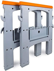 lot 40171 image: Folding Sawhorse - Set of 2, 900 Pound Capacity