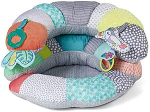 lot 40175 image: Infantino 2-in-1 Tummy Time & Seated Support - Pillow Support for Newborns and Older Babies, with Detachable Support Pillow and Toys, for Development of Strong Head and Neck Muscles