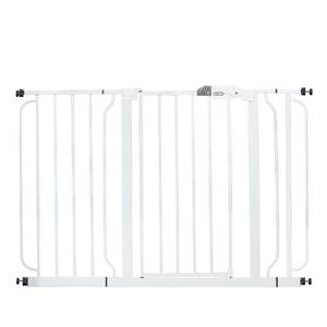 lot 40181 image: Regalo Easy Step 49-Inch Extra Wide Baby Gate, Includes 4-Inch and 12-Inch Extension Kit, 4 Pack of Pressure Mount Kit and 4 Pack of Wall Mount Kit
