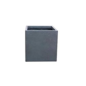 lot 40183 image: Kante RF0001C-C60121 Lightweight Concrete Modern Square Outdoor Planter Charcoal