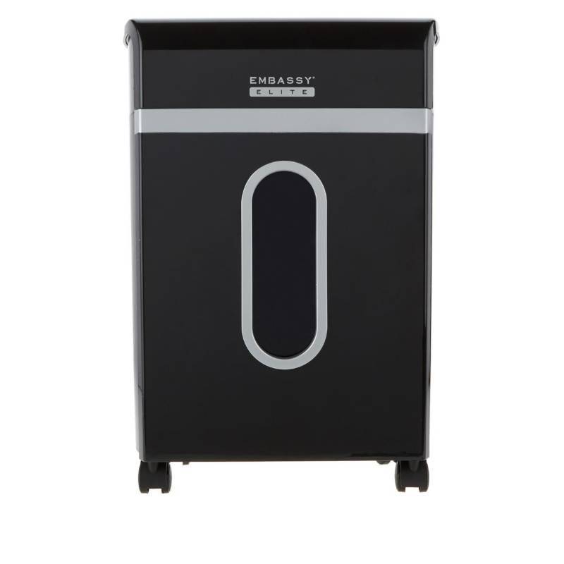 lot 45488 image: Embassy Elite Auto-Shred 90-Sheet Micro Paper Shredder - Gray