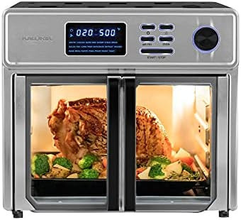 lot 14575 image: Kalorik MAXX� Complete Digital Air Fryer Oven, 26 Quart, 10-in-1 Countertop Toaster Oven Air Fryer Combo, Up to 500°, 14 Accessories & 60 Recipe Cookbook, 1750W, Stainless Steel