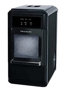 lot 11602 image: Frigidaire EFIC237 Countertop Crunchy Chewable Nugget Ice Maker, 44lbs per day, Auto Self Cleaning, Black Stainless (B0931ZKCG9)