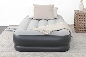 lot 11636 image: SLEEPLUX Durable Inflatable Air Mattress with Built-in Pump, Pillow and USB Charger