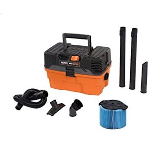 lot 21639 image: RIDGID Pro Pack 17L (4.5 Gal.) 5.0 Peak HP Portable WetDry Shop Vacuum with Filter, Hose and Accessories