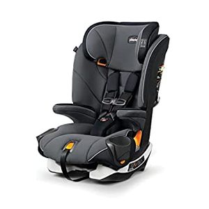 lot 41713 image: Chicco MyFit Harness  Booster Car Seat, 5-Point Harness Car Seat and High Back Booster Seat, For children 25-100 lbs., FathomGreyBlue (B07DGPGQXN)