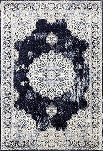 lot 41735 image: Persian-Rugs 4678 Distressed Navy 5 x 7 Area Rug Carpet Large New