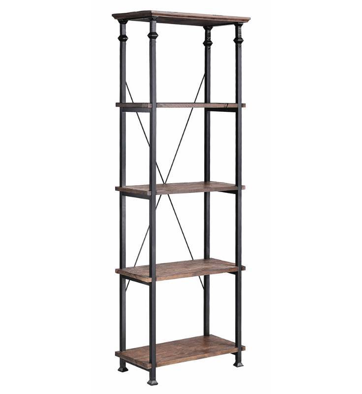 lot 3011 image: Stein World Furniture Metal tagreBookcase, Natural Reclaimed Wood