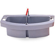 lot 3067 image: Case of Rubbermaid Commercial RCP 2649 GRA Maid Caddys, 2-Comp, 16 Width x 9 Depth x 5 Height, Gray