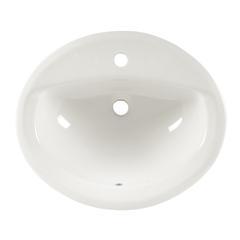 lot 3340 image: American Standard 0475047.020 Aqualyn 1-Hole Countertop Bathroom Sink - White