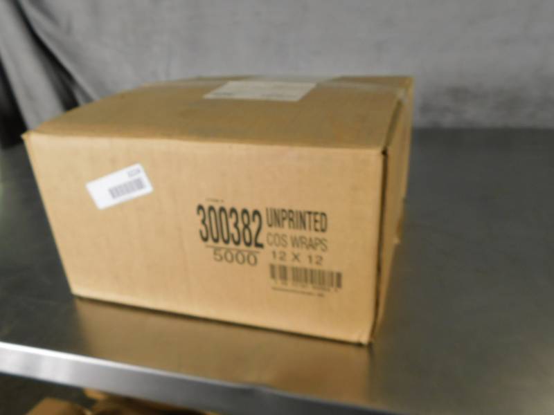 lot 3224 image: Case of Unprinted COS Wraps 300382 12 x 12