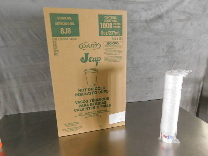 lot 3403 image: Case of Dart Jcup 8oz Hot or Cold Insulated Cups