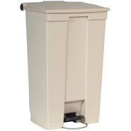 lot 2978 image: Rubbermaid FG614600 Step-On 23 Gallon Beige Trash Container